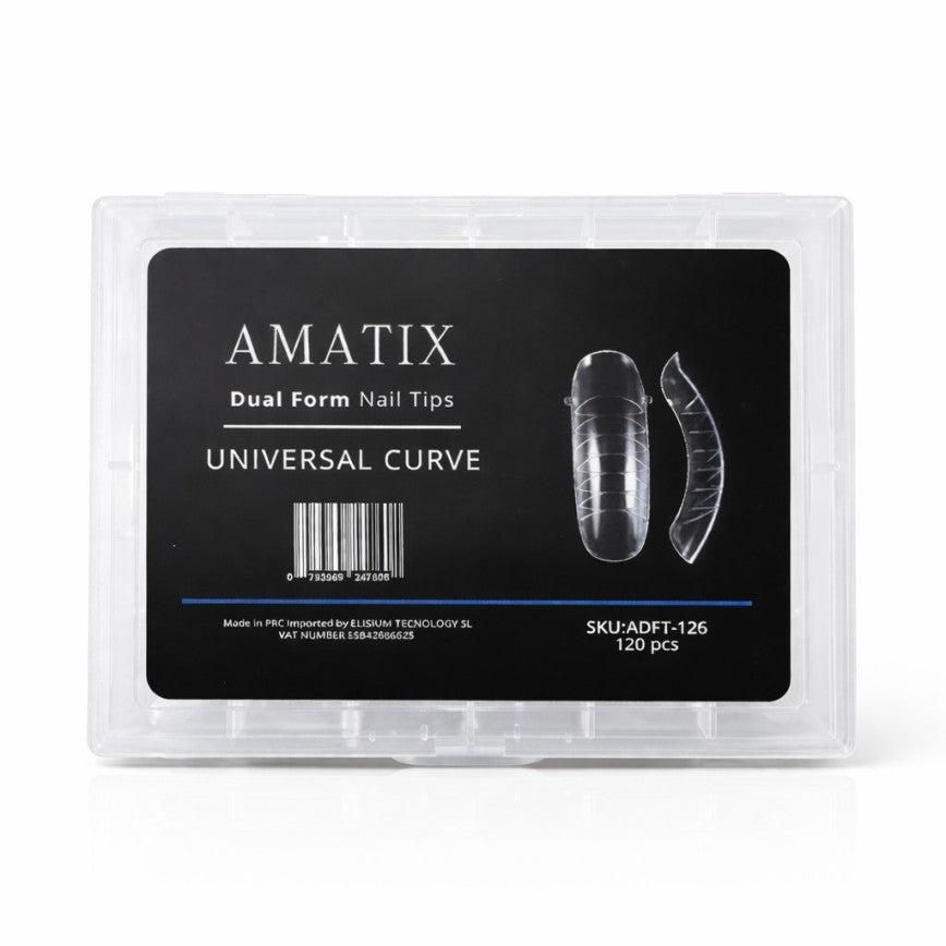Amatix Dual Form Nail Tips Universal Curve 120uni 12 tamaños